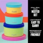 S'well Stainless Steel Food Canister Set Of Three, 10oz, 16oz, and 24oz, Tropical Smoothie, Single Walled Durable Construction, BPA Free, Dishwasher Safe - Image 3