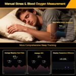 Fitness Tracker Ring, Smart Ring Health Tracker with Heart Rate, Blood Oxygen, Sleep Monitor, Calories, No Subscription Fee, IP68 Waterproof for iPhone & Android (Black, #7) - Image 3