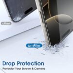 amFilm Auto-Alignment OneTouch for iPhone 16 Pro [6.3''] Screen Protector + Camera Lens Protector, Tempered Glass, 30 seconds Installation, Bubble Free, Case Friendly, Anti-Scratch [2+2 Pack] - Image 5