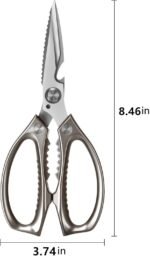 Kitchen Scissors, All Purpose，Ultra Sharp Meat Scissors，Heavy Duty Cooking Scissor，Dishwash Safe Stainless Steel Kitchen Shears for Food, Chicken Bones, Turkey - Image 3