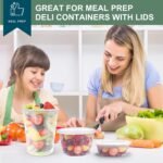 Deli Containers with Lids 48 Sets [8,16, 32 oz 16 Each ] - Food Storage Containers with Lids Freezer Safe, Soup Containers for Restaurant, BPA Free | Portion Control | Leakproof | Microwave - Image 5
