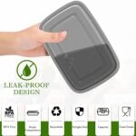 Meal Prep Containers Reusable 38oz - Food Prep Containers with Lids 50 Pack, Disposable To Go Food Containers, Leakproof, Stackable, Takeout, BPA-Free, Microwave/Freezer Safe - Image 3