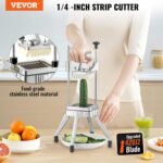 VEVOR Commercial Vegetable Fruit Chopper 1/4" Blade Heavy Duty Professional Food Dicer Kattex French Fry Cutter Onion Slicer Stainless Steel for Tomato Peppers Potato Mushroom - Image 3