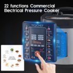 12L/12.8Qt Commercial Electric Pressure Cooker, Digital Control, 304 Stainless steel Inner Pot, Serve for 15-25 people, 1600W/120V with US PLUG, suitable to small restaurant, Canteen, Hotel - Image 4