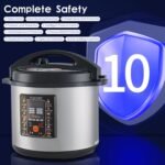 12L/12.8Qt Commercial Electric Pressure Cooker, Digital Control, 304 Stainless steel Inner Pot, Serve for 15-25 people, 1600W/120V with US PLUG, suitable to small restaurant, Canteen, Hotel - Image 5