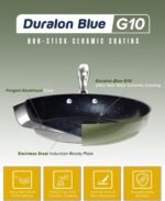 Nuwave Lux 13-Piece Premium Cookware Collection, Healthy G10 Duralon Blue Ceramic Nonstick, Ultra Durable, PFAS-Free, Lightweight & Works on All Cooktops - Image 3