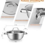 Duxtop 1800W Portable Induction Cooktop, Countertop Burner Included 5.7 Quarts Professional Stainless Steel Cooking Pot with Lid, Heavy Impact-bonded Bottom - Image 5