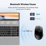 TECKNET Bluetooth Mouse, 4800 DPI Wireless Mouse, 2-Year Battery 6 Adjustable DPI, 6 Buttons Compatible with Laptop/Windows/Computer - Black - Image 4