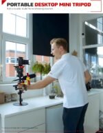 IFOOTAGE A200 Round Base Monopod, 22" Desktop Mini Tripod, Aluminum Tabletop Small Tripod, Compatible with DSLR Camera, Light, Webcam for Live Streaming, Vlogging, Payload 10KG/22LBS - Image 4