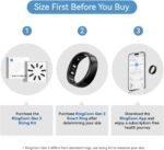 RingConn Gen 2 Smart Ring, No App Subscription, 12-Day Battery Life, Stress/Heart Rate/Women's Health Tracker, Android & iOS Compatible (Black, Size 8) - Image 3