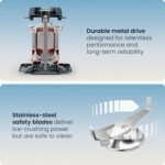 Chefman Obliterator 48 oz Countertop Blender for Smoothies, 1380W Motor to Crush Ice, Nuts, and Frozen Fruit with Stainless Steel Blade, Auto Blend Function, Includes Tamper and Scraper - Image 5