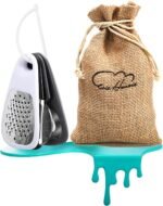 5 Pieces Kitchen Gadgets Set - Space Saving Cooking Tools Accessories Cheese Chocolate Grater, Fruit Vegetable Peeler, Bottle Opener, Pizza Cutter, Burlap Bags with Drawstring Gift Set - Image 6