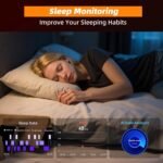 Smart Ring for Women Men, Fitness Tracker Ring with Body Temperature, Sleep Monitor, Heart Rate, Blood Oxygen, Calories, No Subscription Fee, IP68 Waterproof for iPhone & Android (Gold, #7) - Image 4