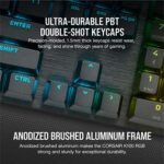 Corsair K100 RGB Mechanical Gaming Keyboard - Cherry MX Speed RGB Silver Keyswitches - PBT Double-Shot Keycaps - Elgato Stream Deck and iCUE Compatible - QWERTY NA Layout - Black - Image 5