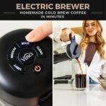 VINCI Express Cold Brew, Electric Cold Brew Coffee Maker in 10 Minutes, Glass Carafe, 3 Brew Strength Settings & Cleaning Cycle, Easy to Use & Clean 1.4 Liters Push Button Control - Image 3