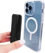 LoveHandle PRO MagSafe Compatible Magnetic Phone Grip w/Kickstand - Mount, Strap and Stand for Smartphone and Tablet - MagSafe Ring Included - Fits All Devices - Black Silicone - Image 4