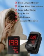 Pulse Oximeter Fingertip- Mini Oximeter Oxygen Saturation Monitor for SpO2/Heart Rate/PI, with Auto Graph Display - Image 3