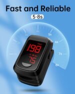 Pulse Oximeter Fingertip- Mini Oximeter Oxygen Saturation Monitor for SpO2/Heart Rate/PI, with Auto Graph Display - Image 4