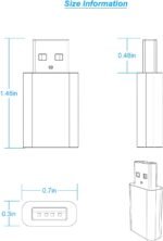 USB to USB C Adapter for iPhone Air 17 Pro Max,USB-C Female to USB Male Charger Converter for Apple MagSafe Watch 11/10/9/8/7/SE/Ultra,Car,iPhone 16 15 Mini Pro Max,Galaxy S20-25,Pixel,CarPlay - Image 4