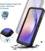 Lanhiem for Samsung Galaxy A54 5G Phone Case, IP68 Waterproof Dustproof, [Built-in Screen Protector] Full Body Protective Phone Case for Samsung Galaxy A54, Black/Clear - Image 4