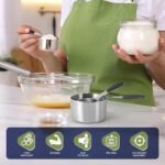 HOTEC 10-PACK Measuring Cups and Spoons Set, Kitchen Gadagets Cooking Baking,Heavy Duty & Dishwasher Safe for Dry and Liquid Ingredients,Black - Image 4