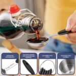 HOTEC 10-PACK Measuring Cups and Spoons Set, Kitchen Gadagets Cooking Baking,Heavy Duty & Dishwasher Safe for Dry and Liquid Ingredients,Black - Image 5