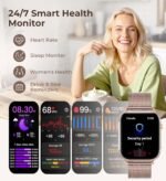 Iaret Smart Watch for Women, 1.83" HD Fitness Tracker with 4 Bands, Answer/Make Calls, Heart Rate/Sleep/SpO2/Step Tracking, 100+ Sport Modes, Android/iPhone Compatible Gift (Rose Gold) - Image 5