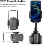 Phone Holders for Your Car, Cup Holder Phone Mount, Universal Adjustable Gooseneck Cup Holder Cradle Car Mount for iPhone 17/16/15/14/13/12/11/Pro Max/X/Xs/XsMax/8/8Plus,Samsung,Huawei,LG, Sony(Black) - Image 3
