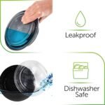 PrepNaturals Reusable Plastic Containers with Lids, 60 Pack, Black, Meal Prep Bowls, Lunch Containers, BPA, PVC and Phthalate Free, Microwave and Freezer Safe - Image 4