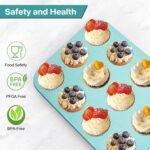2-Pack Blue 12-Cup Non-Stick Muffin Pan | Healthy Baking | Easy Cleaning Muffin Tin | Durable & Versatile Muffin Cup | Perfect for Mini Cupcakes (Blue) - Image 3