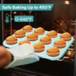 2-Pack Blue 12-Cup Non-Stick Muffin Pan | Healthy Baking | Easy Cleaning Muffin Tin | Durable & Versatile Muffin Cup | Perfect for Mini Cupcakes (Blue) - Image 5