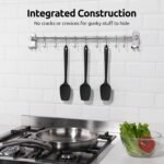 U-Taste Silicone Spoon Spatula Set, 600ºF High Heat Resistant Food Grade Flexible Rubber Scraper, Cooking Mixing Baking Kitchen Utensils Set of 3 (Black) - Image 5