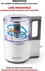 Starfrit Electric Oscillating Food Processor - 4 Cups - Measuring Spoon - High, Low & Pulse Modes - 300W - Image 3