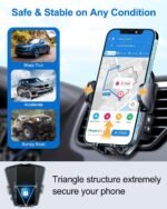 vanva Universal Air Vent Car Mount, [ Big Phones & Thick Case Friendly ] Cell Phone Holder for Car Hands Free Clamp Cradle Vehicle fit for All Apple Smartphone - Image 3