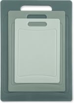 COOK WITH COLOR Non-Slip Cutting Board Set – Kitchen Essentials with Easy Grip Handle for Meat, Veggies, and Fruits, 3 Cutting Boards, Mint - Image 5