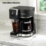 Hamilton Beach 2-Way 12 Cup Programmable Drip Hot and Iced Coffee Maker & Single Serve Coffee Machine, Glass Carafe, Auto Pause and Pour, Black (47500J) - Image 4