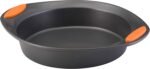 Rachael Ray 55673 Nonstick Bakeware Set with Grips includes Nonstick Bread Pan, Baking Pans and Cake Pans - 5 Piece, Gray with Orange Grips - Image 3