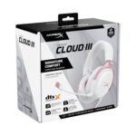 HyperX Cloud III – Wired Gaming Headset, PC, PS5, Xbox Series X|S, Angled 53mm Drivers, DTS, Memory Foam, Durable Frame, Ultra-Clear 10mm Mic, USB-C, USB-A, 3.5mm – Pink - Image 4