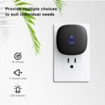 SECRUI Wireless Doorbell, Easy installation, Waterproof, Adjustable Volume, 58 Chimes, Colorful LED, 1000Ft Range, M520+F55, Black - Image 3