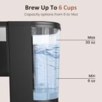 SUNVIVI Iced Coffee Maker, Single Serve Coffee Maker with 3 Brewing Options for K Cup Pod or Ground Coffee, 30oz Removable Water Reservoir & Reusable Filter, Ideal for Home & Office, Black - Image 3