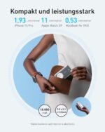 Anker MagGo Power Bank for Apple Watch, Officially Certified 10,000mAh Compact Battery Pack with Built-in USB-C Cable, 35W Max, for iPhone 15 Series, Samsung, iPad, AirPods, and More(White) - Image 3