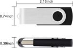 KOOTION 10 X 16 GB USB Flash Drive USB 2.0 Thumb Drive Memory Pen Stick Jump Drive Keychain Design Zip Drives Bulk (Black) - Image 4