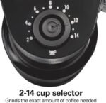 Hamilton Beach Electric Burr Coffee Grinder with Large 16oz Hopper & 18 Settings For 2-14 Cups, Stainless Steel (80385) - Image 4
