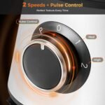 Sweetcrispy Food Processor Blender Combo for Vegetable, Dough, Electric Food Processors Slicing, 6 Cup Chopper for Meat, Puree, 2 Speeds, Sharp Blades, Safety Lock with 1.5L Glass Jar - Image 4