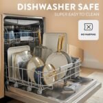 Gotham Steel Hammered 20Pcs Ceramic Cookware Set, Induction Pots and Pans Set Non Stick with Deep Fry Pan, Steamer, & Bakeware, Non Toxic PFOA PFOS Free, Oven & Dishwasher Safe - Image 5