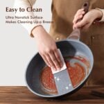 SENSARTE Nonstick Frying Pan Skillets, Swiss Granite Coating Omelette Pans, Healthy Cookware Chef's Pan, Free of Intentionally Added PFOA (9.5+11+12.5 Inch) - Image 4