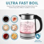 AROMA® Professional 1.7L / 7-Cup Digital Glass Water Kettle (AWK-170D) - Image 3