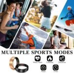Smart Health Ring 2.0 for Women Men, Slim Scratch & Fingerprint Resistant Design,Efficient Chip Fitness Tracker, Monitors Heart, Blood Oxygen & Pressure, Sleep, Steps, Waterproof, Black 10 - Image 4