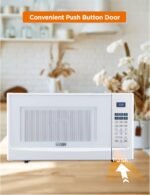 COMMERCIAL CHEF 1.4 Cubic Foot Microwave with 10 Power Levels, Small Microwave with Push Button, 1100 Watt Microwave with Digital Control Panels, Countertop Microwave with Timer, White - Image 5