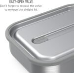 Bentgo MicroSteel Leak-Proof Lunch Box - Microwave-Safe, Oven-Safe, Bento-Style Container with Removable Divider, Airtight Lid, Sustainable Design, Odor & Stain Resistant (Stainless Steel) - Image 5